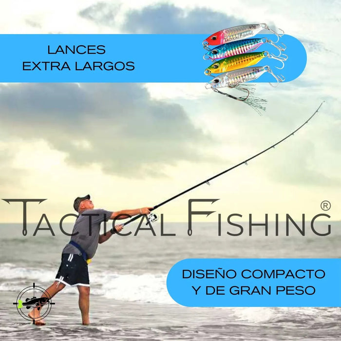4 Jigs De 40g (1.5oz) Para Pesca En Mar - Kit De 4 Señuelos GRADO B