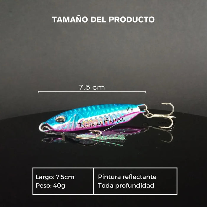 4 Jigs De 40g (1.5oz) Para Pesca En Mar - Kit De 4 Señuelos GRADO B