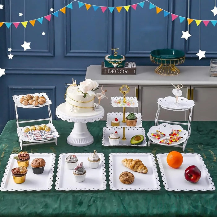 JUEGO DE 9 PIZAS DE SOPORTE PARA CUPCAKES, MESA DE POSTRO 7