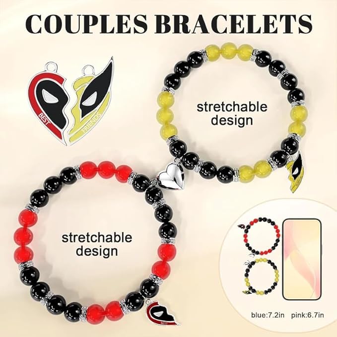 Set de 2 Pulseras del Mejor Amigo Deadpool y Wolverine