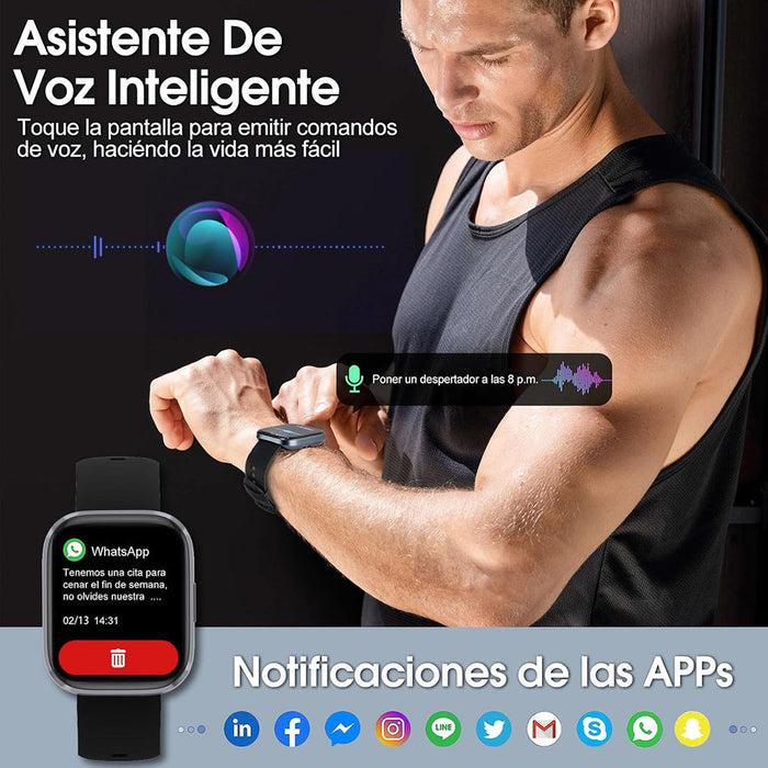 Reloj Smartwatch 2.01'' Reloj Inteligente Bluetooth Llamada