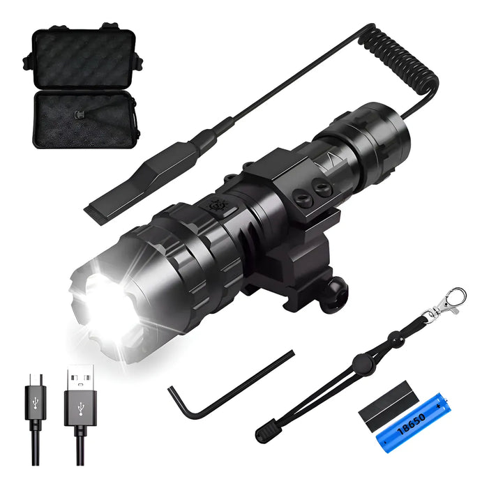 LAMPARA TÃ¡CTICA 1600 LUMENS LED RECARGABLE GRADO B