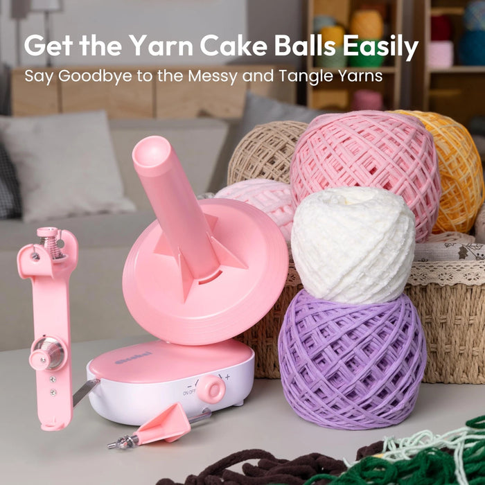 ELECTRIC WINDER AUTOMATIC BALL WINDER FOR CROCHETING PINK GRADO A