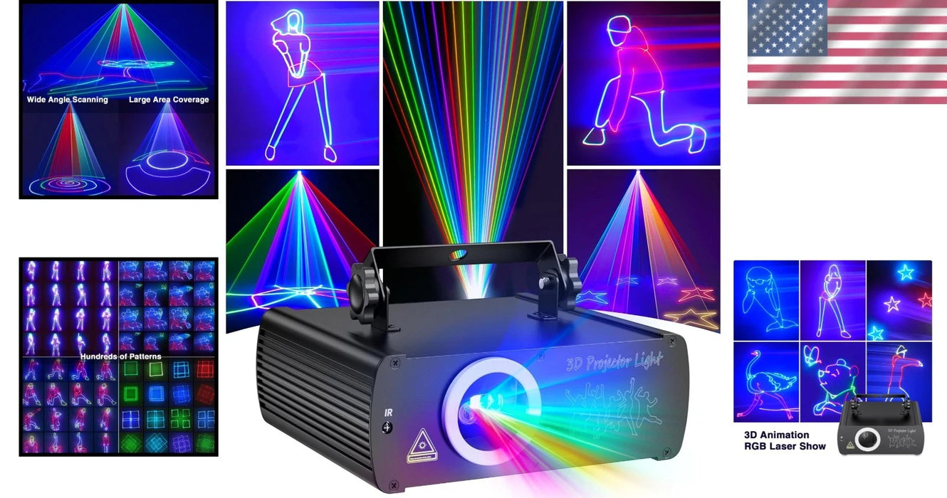 1500MW LED RGB ANIMATION DISCO LASER CPR GRADO B