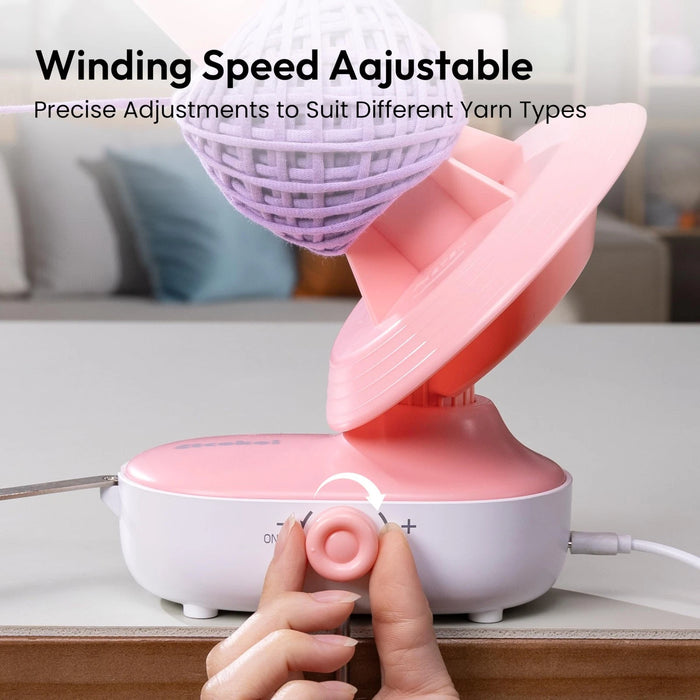 ELECTRIC WINDER AUTOMATIC BALL WINDER FOR CROCHETING PINK GRADO A