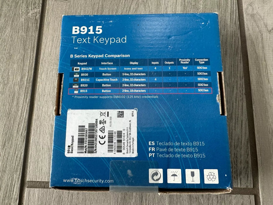 Bosch teclado b915, alambrico, blanco GRADO B