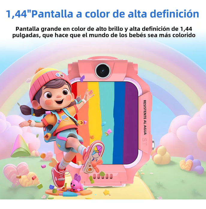 HANCDON Q19PRO SMARTWATCH PARA NIÑOS TECNOLOGI­A DE LOCALIZACION LBS CAMARA HD LLAMADA DE EMERGENCIA SOS IP67 IMPERMEABLE ROSA GRADO B