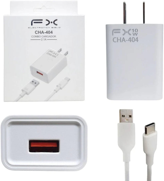 CARGADOR BLANCO CHA-404 COLOR BLANCO GRADO A