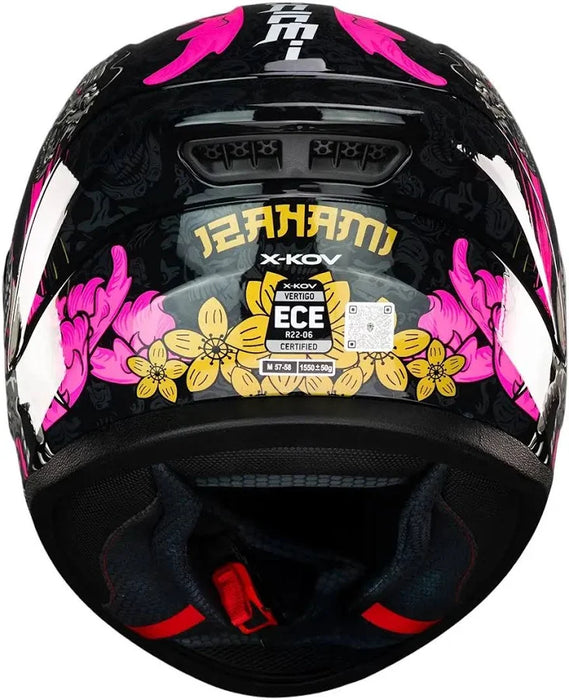 CASCO XKOV VERTIGO IZANAMI CERTIFICADO ECE 22.06 L L ROSA JAGUAR BRILLANTE GRADO A