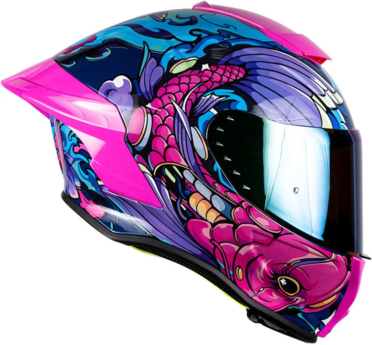 CASCO PARA MOTO INTEGRAL KOV KOI BUSTER KOI ROSA BRILLANTE BUSTER KOI TALLA S GRADO B