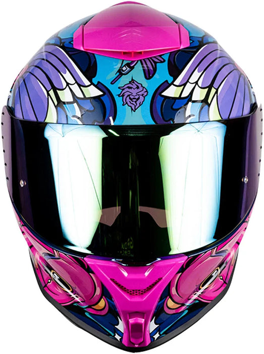 CASCO PARA MOTO INTEGRAL KOV KOI BUSTER KOI ROSA BRILLANTE BUSTER KOI TALLA S GRADO B