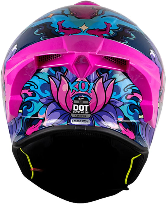 CASCO PARA MOTO INTEGRAL KOV KOI BUSTER KOI ROSA BRILLANTE BUSTER KOI TALLA S GRADO B