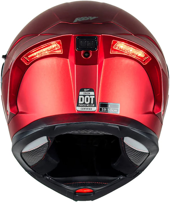 CASCO KOV ORION ROJO LED TALLA XL + MICA EXTRA GRADO A