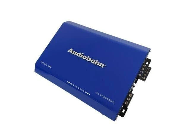 amplificador 4 canales audiobahn ac12004bl 2400w color azul GRADO B