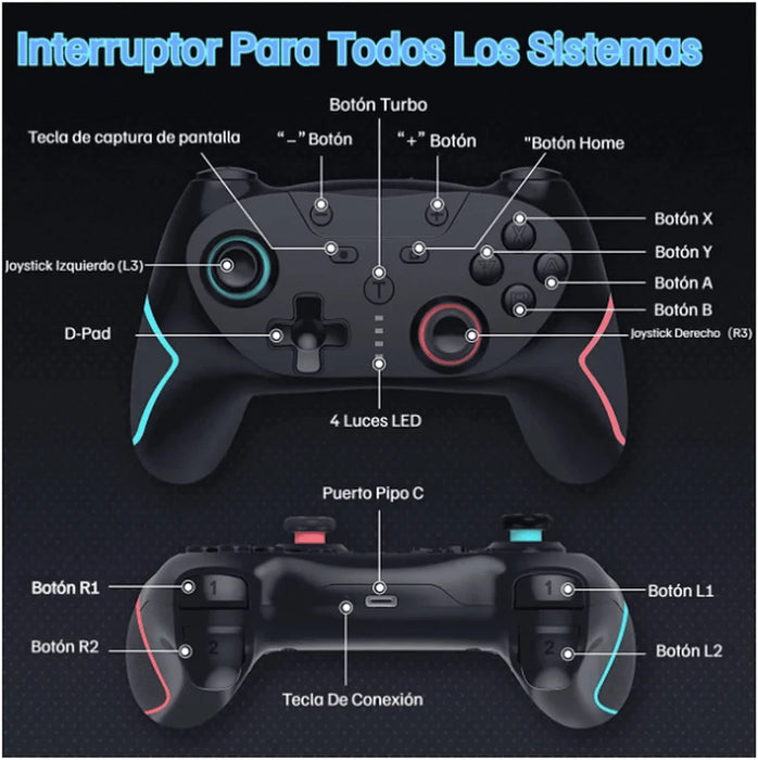 CONTROL INALÁMBRICO GAMEPAD Y JOYSTICK PARA NINTENDO SWITCH GRADO B