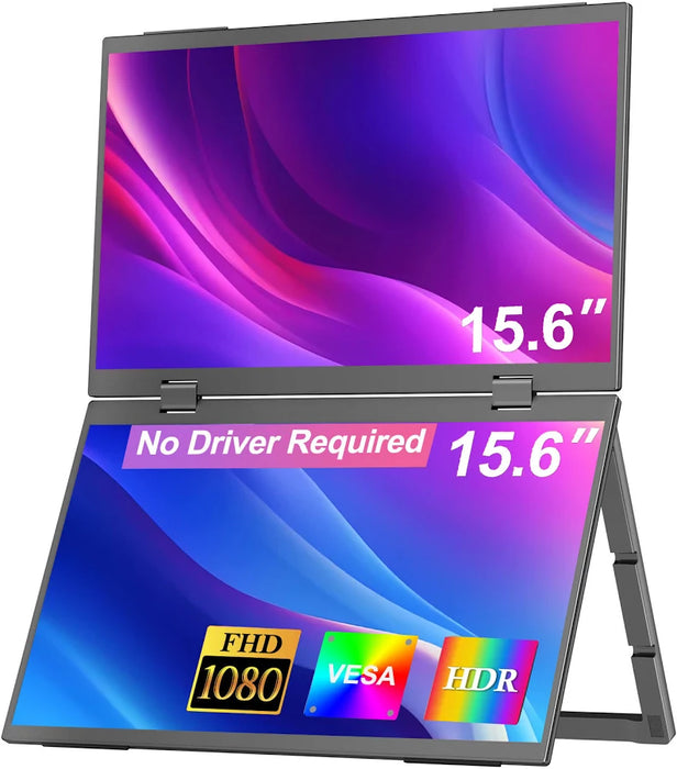 MONITOR PORTÁTIL DUAL UPERFECT 15.6" PANTALLA EXTENDIDA 1080P MONITOR TRI PANTALLA GRADO B