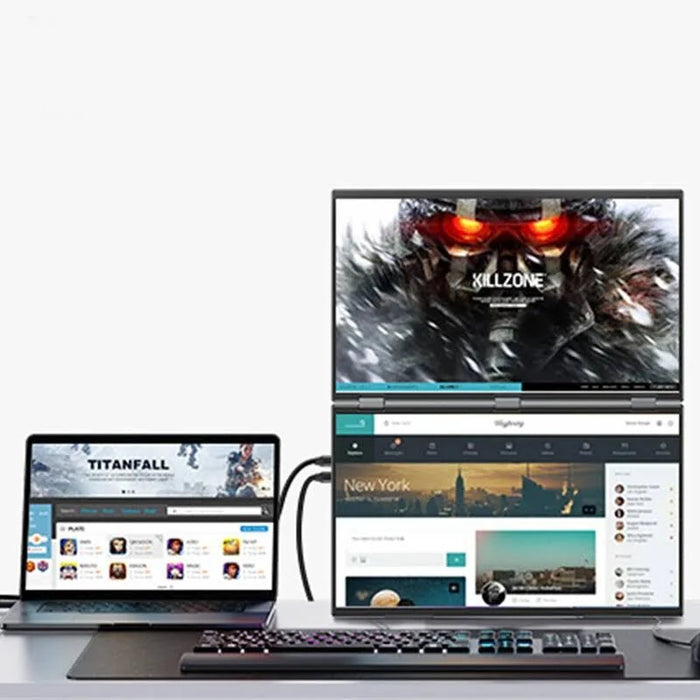 MONITOR PORTÁTIL DUAL UPERFECT 15.6" PANTALLA EXTENDIDA 1080P MONITOR TRI PANTALLA GRADO B