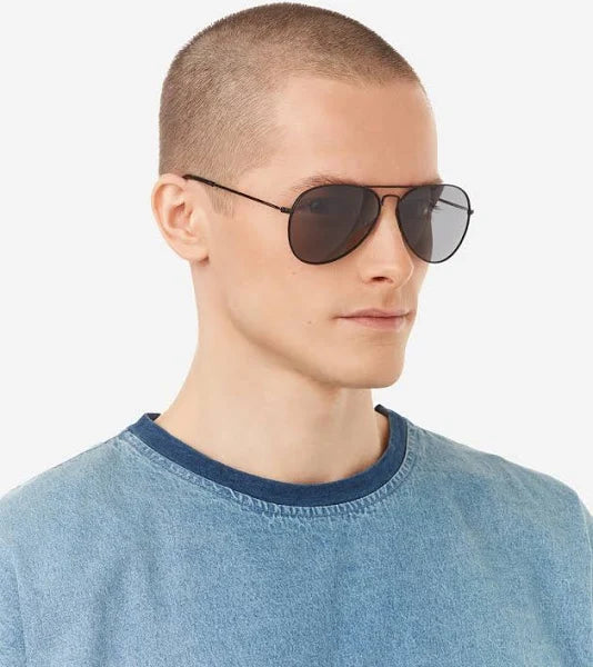 Lentes De Sol Polarizados Metal Anti-uv De Moda Unisex 3pcs Lente Gris ArmazÃ³n Negro 7141