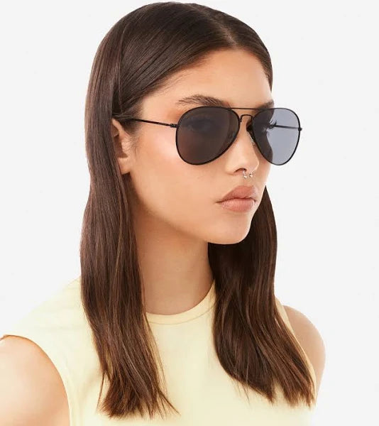 Lentes De Sol Polarizados Metal Anti-uv De Moda Unisex 3pcs Lente Gris ArmazÃ³n Negro 7141