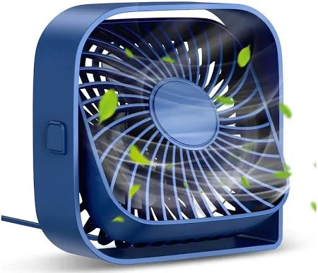 VENTILADOR PORTÁTIL USB RECARGABLE VENTILADOR DE ESCRITORIO BLANCO CON GRIS