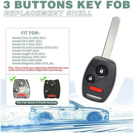 carcasa de llave honda crv 2007 2008 2009 2010