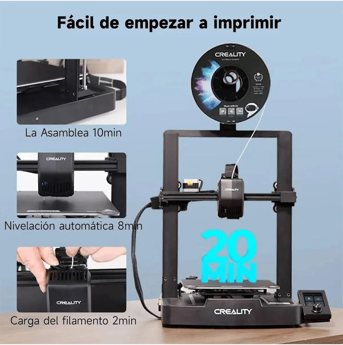 IMPRESIÓN 3D CREALITY ENDER-3 V3 SE 110V BLACK GRADO B - TiendaKomet México