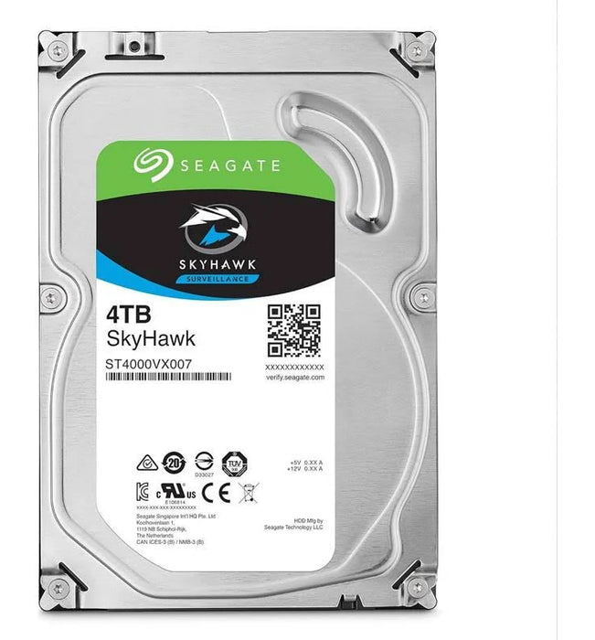 DISCO SEAGATE 4TB SKYHAWK SURVEILLANCE COLOR GRIS OSCURO GRADO B - TiendaKomet México