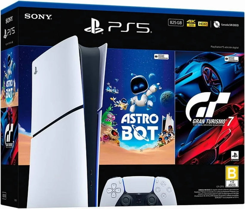 BUNDLE PLAYSTATION DIGITAL CON ASTROBOT + GRAN TURISMO 7 BLANCO 1 TB GRADO A