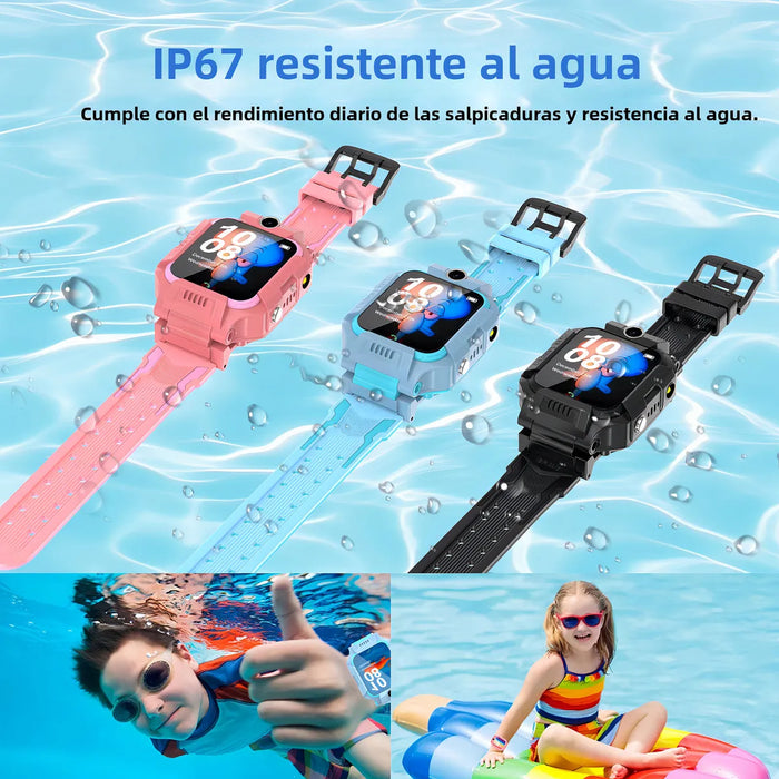 HANCDON Q19PRO SMARTWATCH PARA NIÑOS TECNOLOGI­A DE LOCALIZACION LBS CAMARA HD LLAMADA DE EMERGENCIA SOS IP67 IMPERMEABLE ROSA GRADO B
