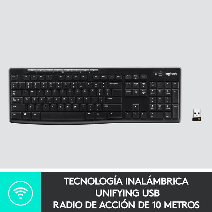 Teclado Inalámbrico Logitech K270 Grado A