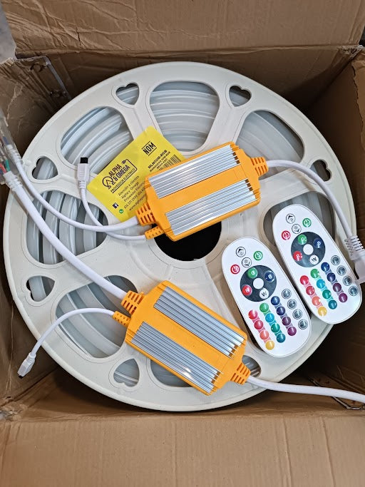 JWJ LED STRIP NEON RGB 50 METROS BAR CON 2 CONECTORES RGB GRADO B