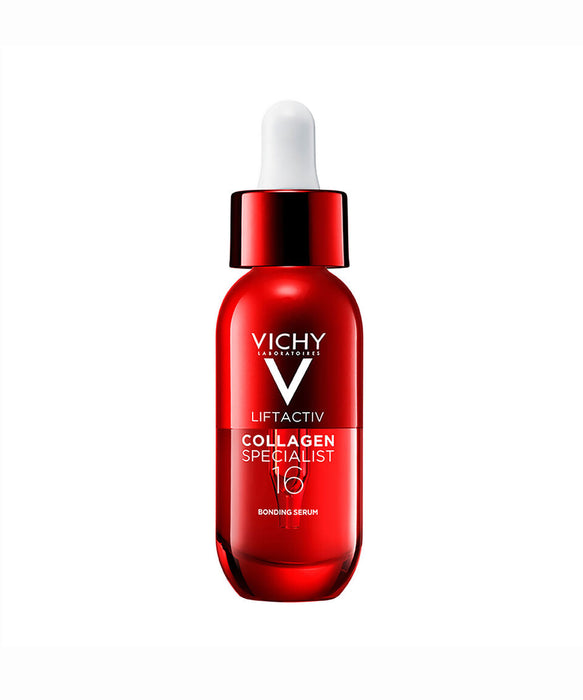 Vichy Liftactiv Collagen 16 Sérum 30ml: Primer Sérum facial anti-signos de la edad con tecnología co-bonding para estimular el colágeno de la piel