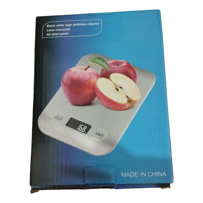 10kg Báscula De Cocina Digital Recargable Por Usb Acero Grado B