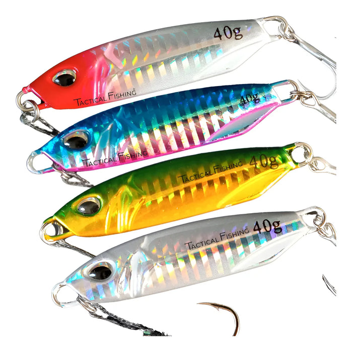 4 Jigs De 40g (1.5oz) Para Pesca En Mar - Kit De 4 Señuelos GRADO B