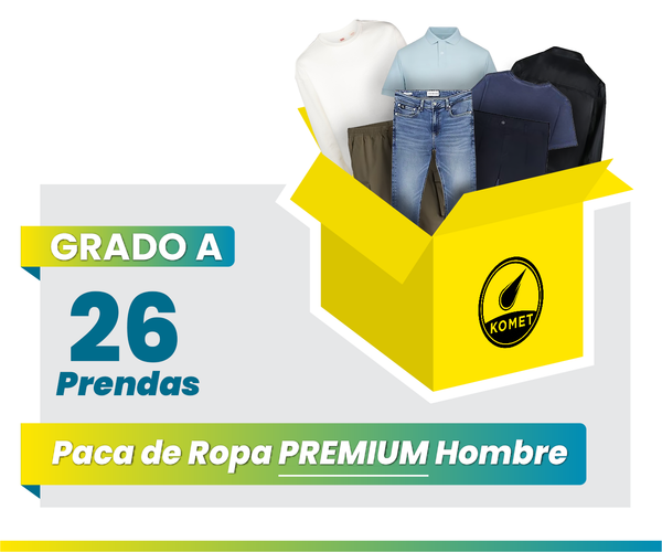 Paca de Ropa Premium para Hombre - Grado A (26 prendas)